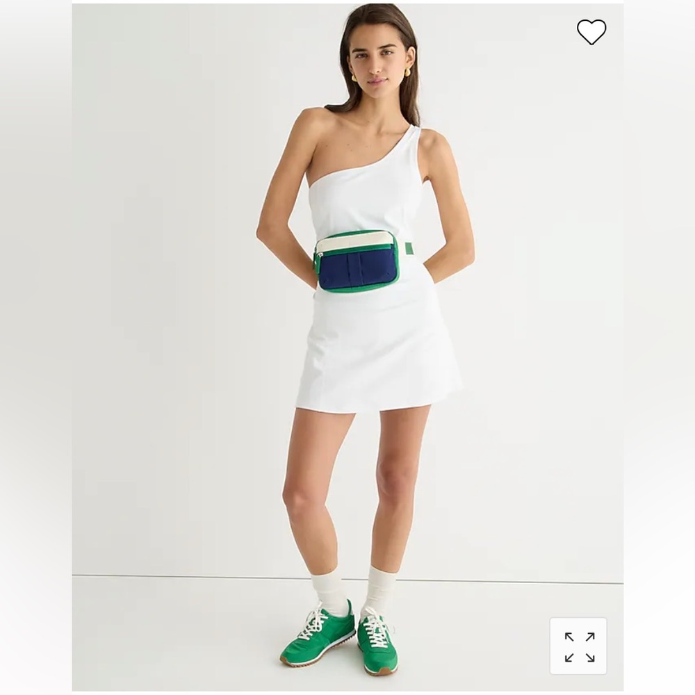 NWT J Crew One-Shoulder Exercise Dress in White